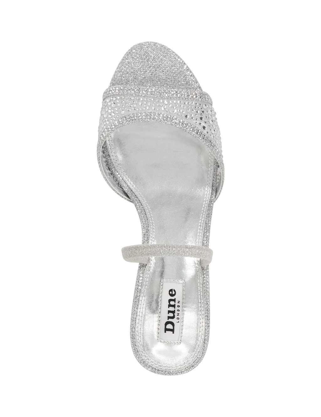 Sparkle Mesh Detail Kitten Heel Sandals 3 of 6