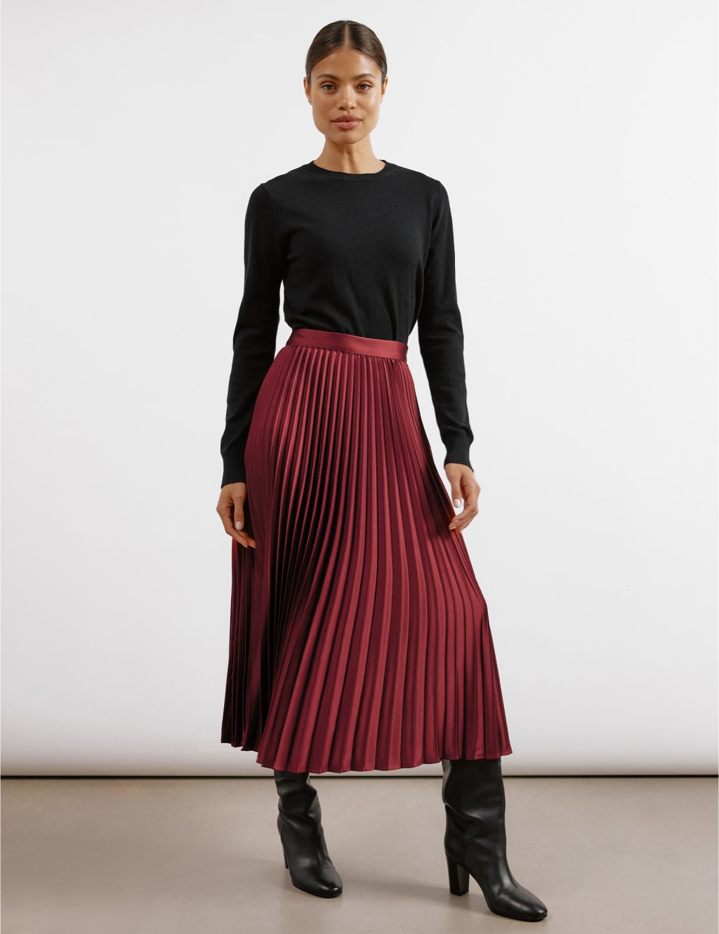 Pleated midi skirt 12 hot sale