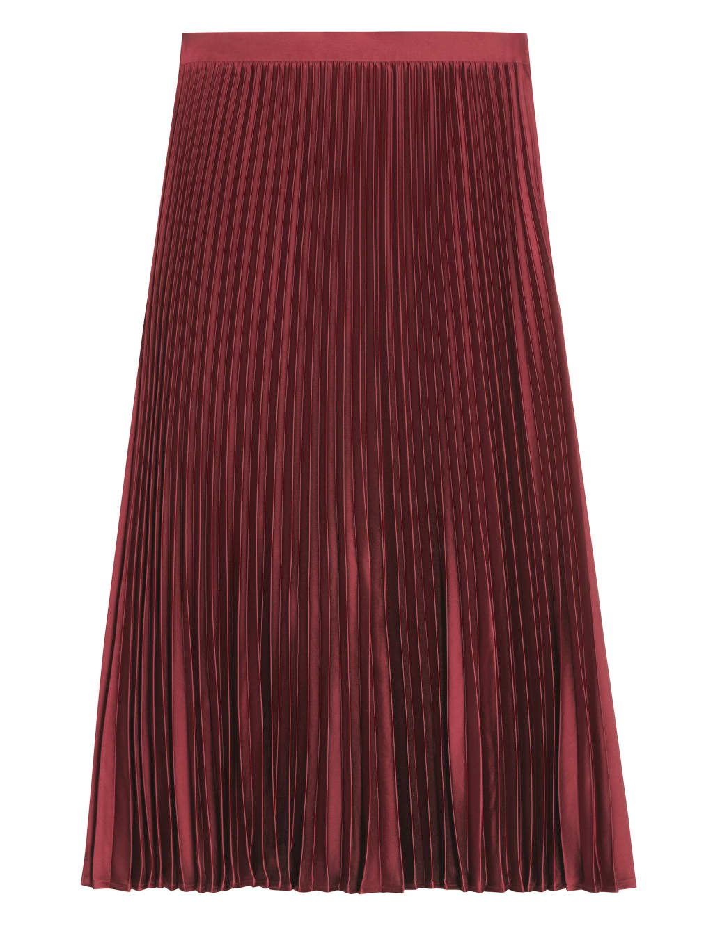Pleated midi skirt burgundy shop