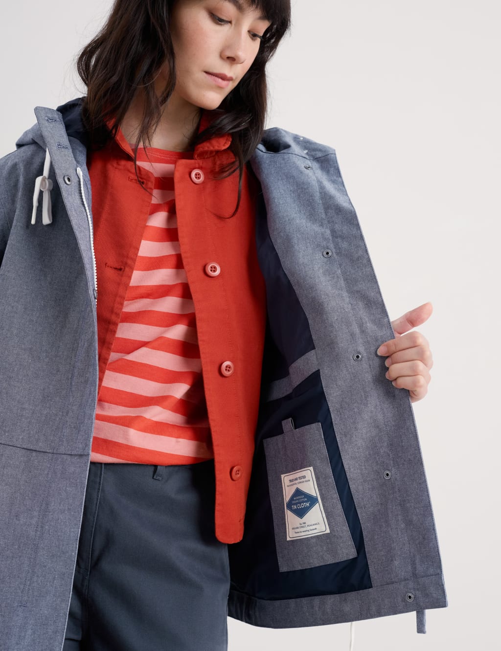 Pure Cotton Hooded Raincoat 4 of 4