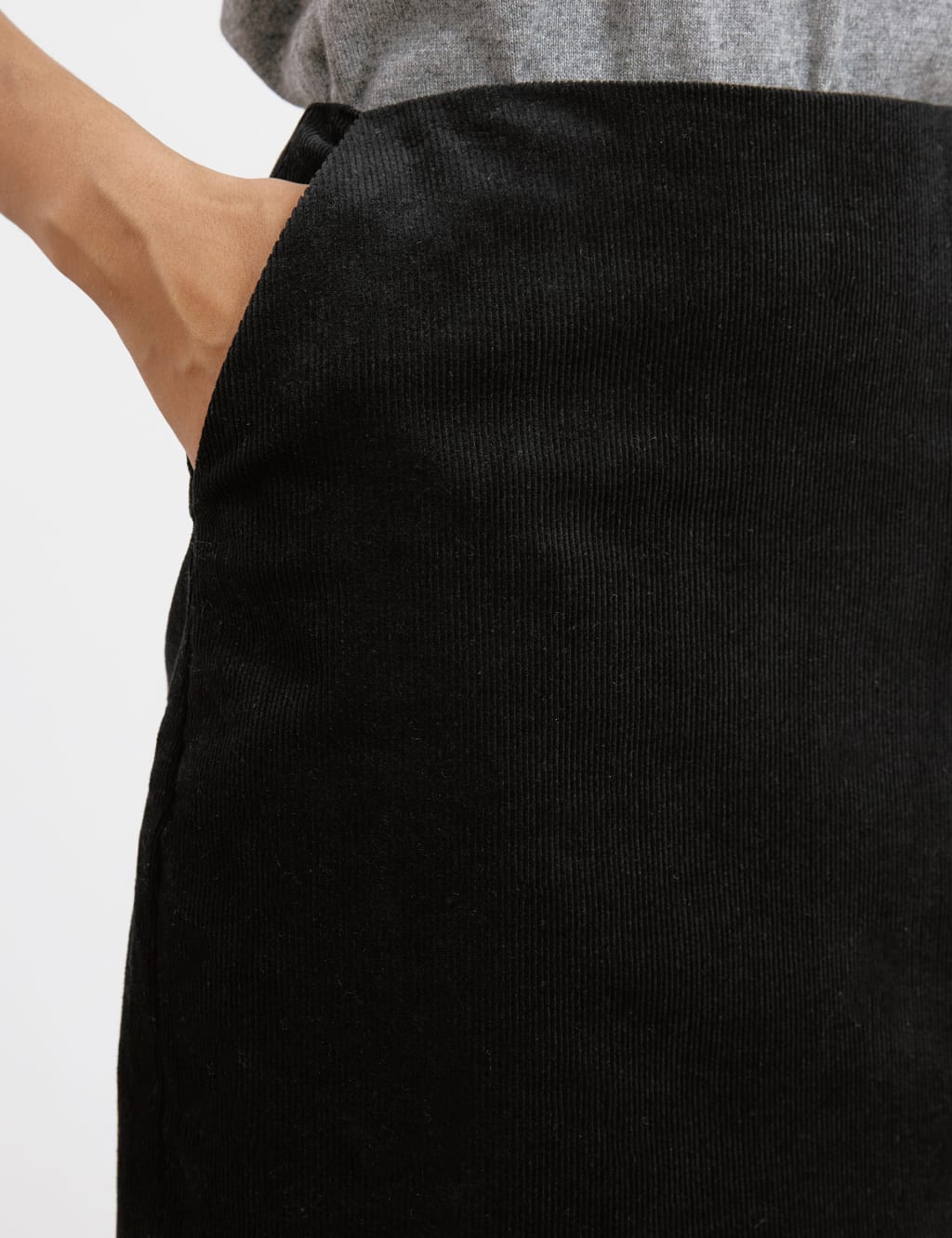 Black cord a line skirt best sale