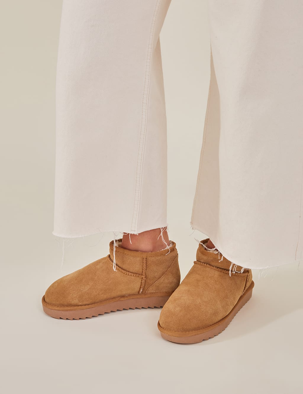 Fur lined slipper boots top