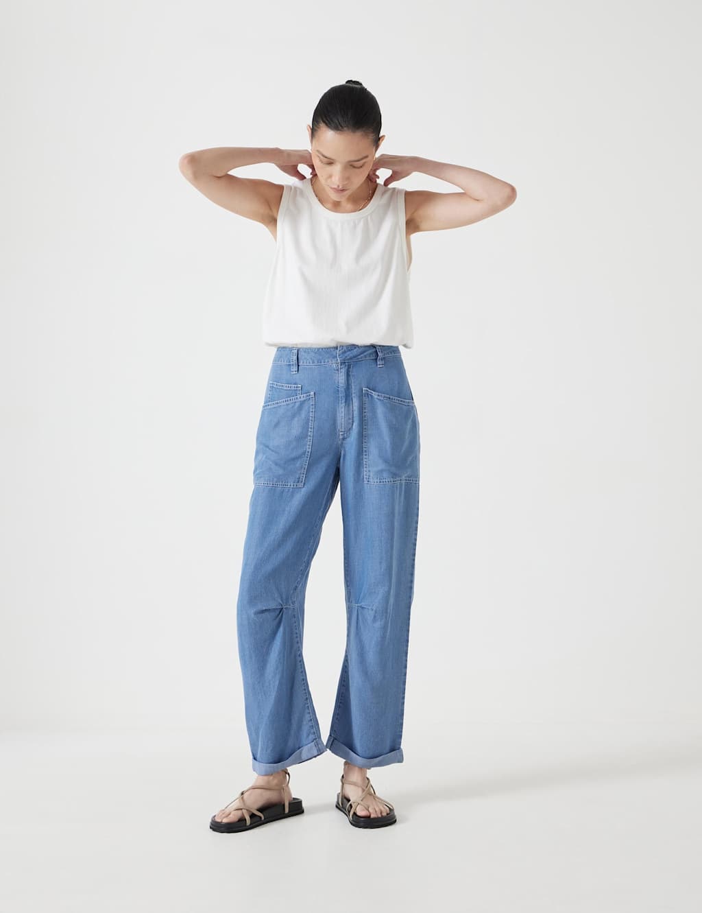 Pure Lyocell Straight Leg Jeans 3 of 5