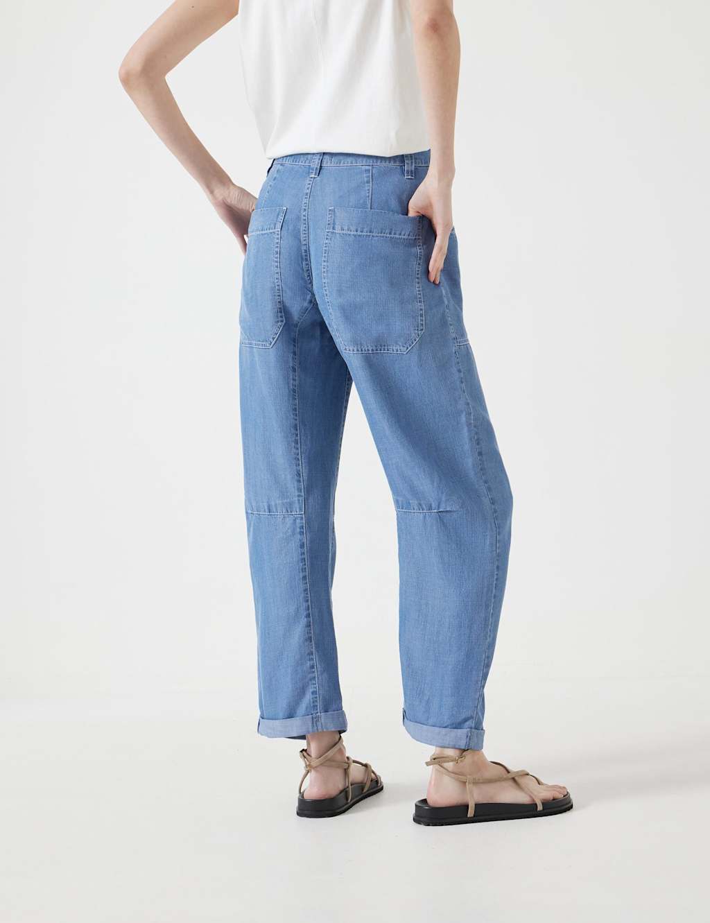 Pure Lyocell Straight Leg Jeans 4 of 5
