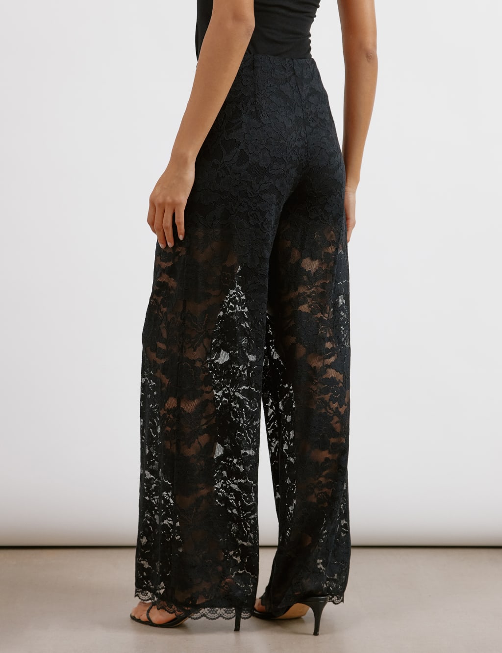 Lace Wide Leg Trousers Albaray M S