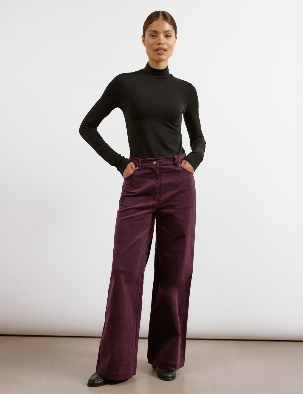 Cord Wide Leg Trousers