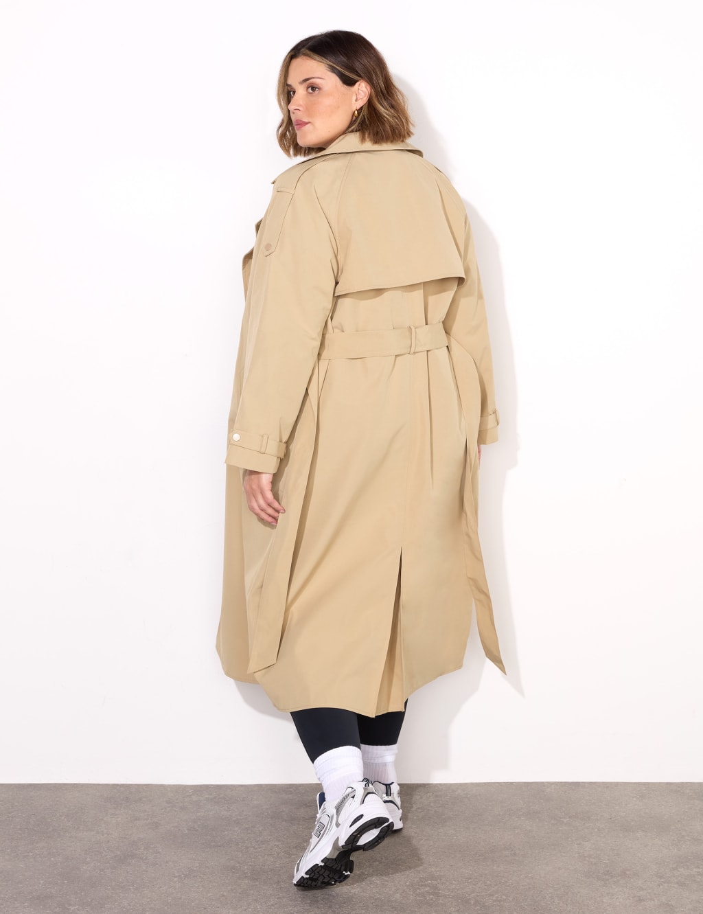 Cotton Blend Longline Trench Coat 4 of 7
