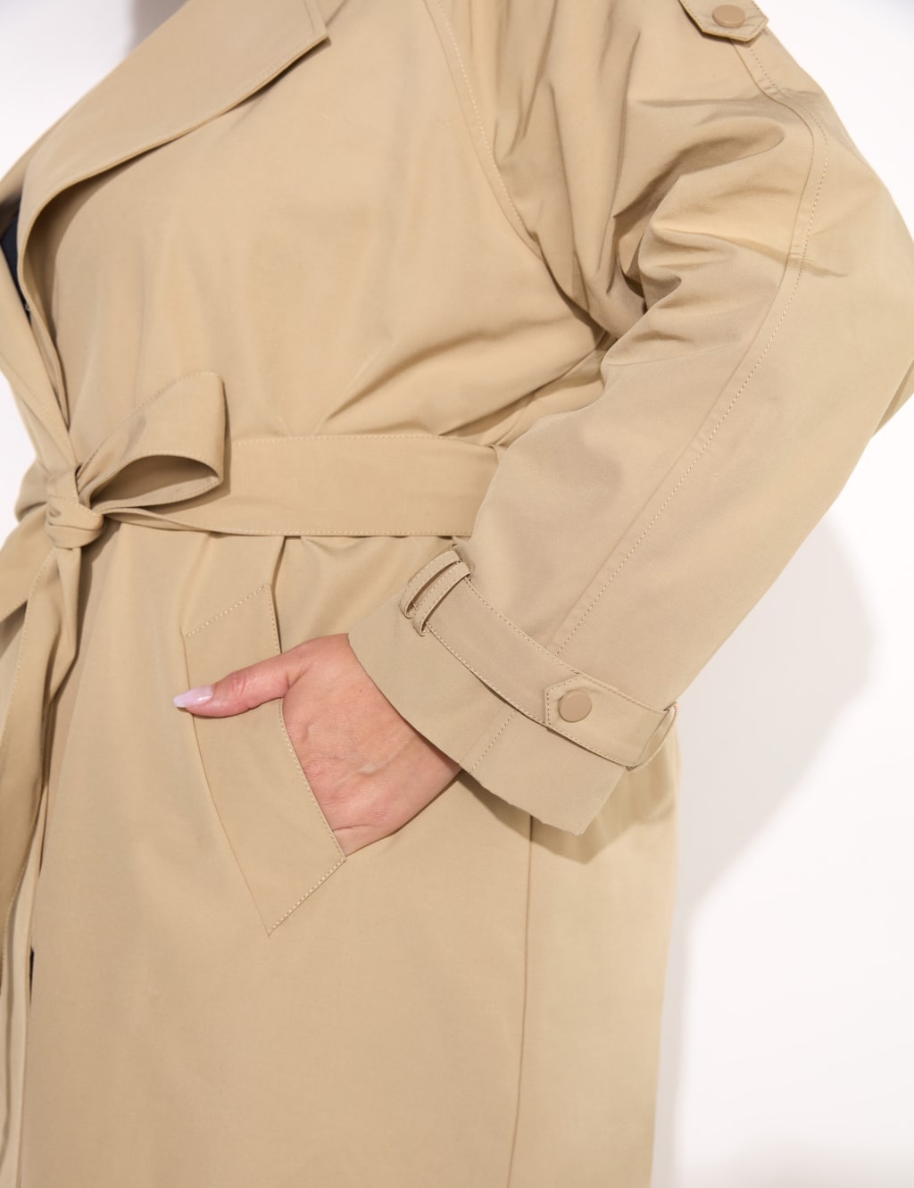 Cotton Blend Longline Trench Coat 5 of 7