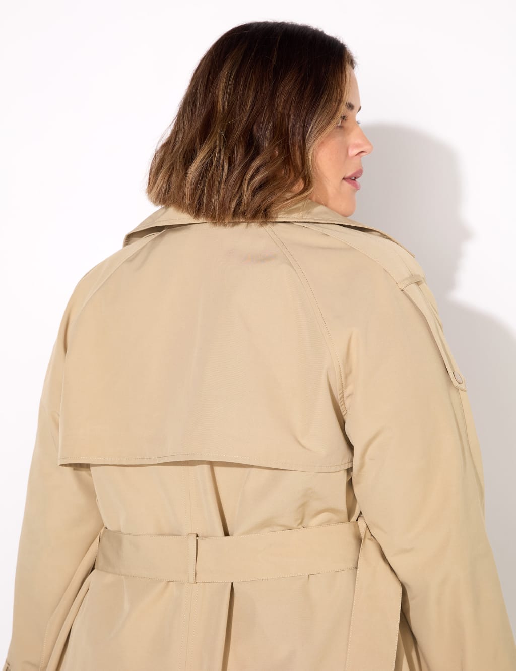 Cotton Blend Longline Trench Coat 7 of 7