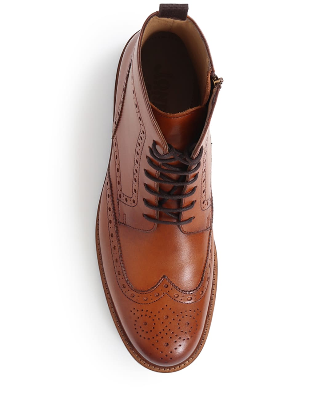 Leather Side Zip Brogue Boots 4 of 7