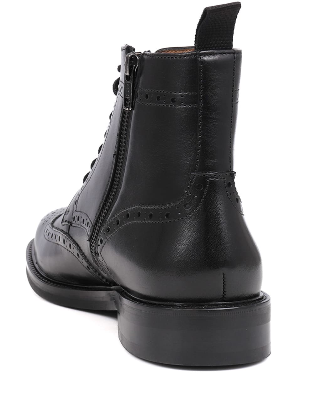 Leather Side Zip Brogue Boots | Jones Bootmaker | M&S
