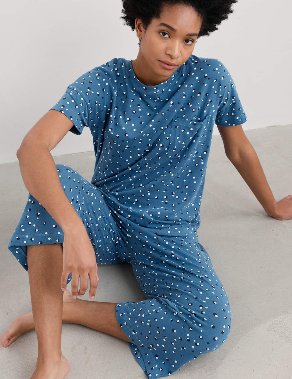 Cotton Rich Printed Pyjama Set 3 of 4