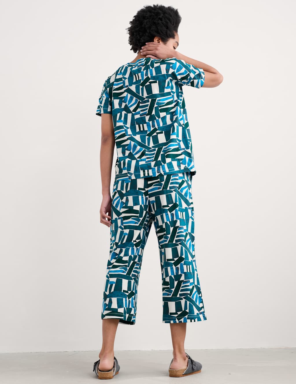 Cotton Rich Abstract Print Pyjama Set 3 of 4