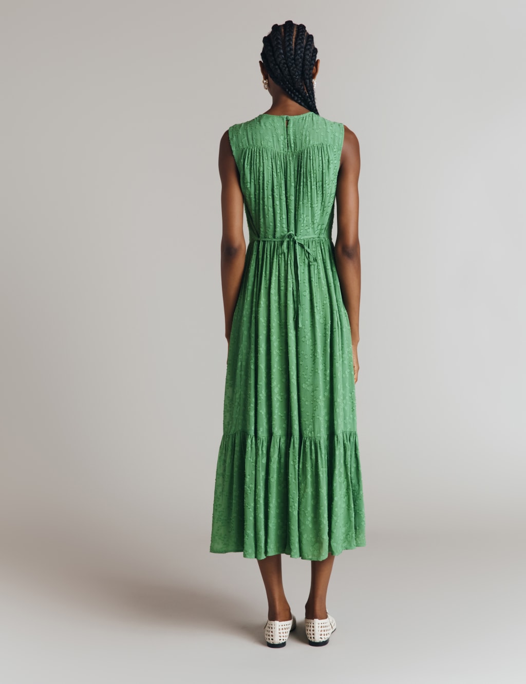 Jacquard Midi Tiered Dress 3 of 4