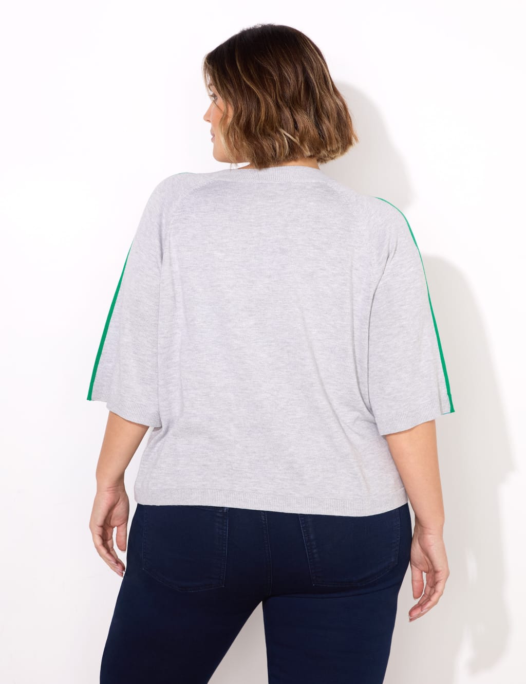 Cotton Rich Stripe Detail T-Shirt 4 of 4