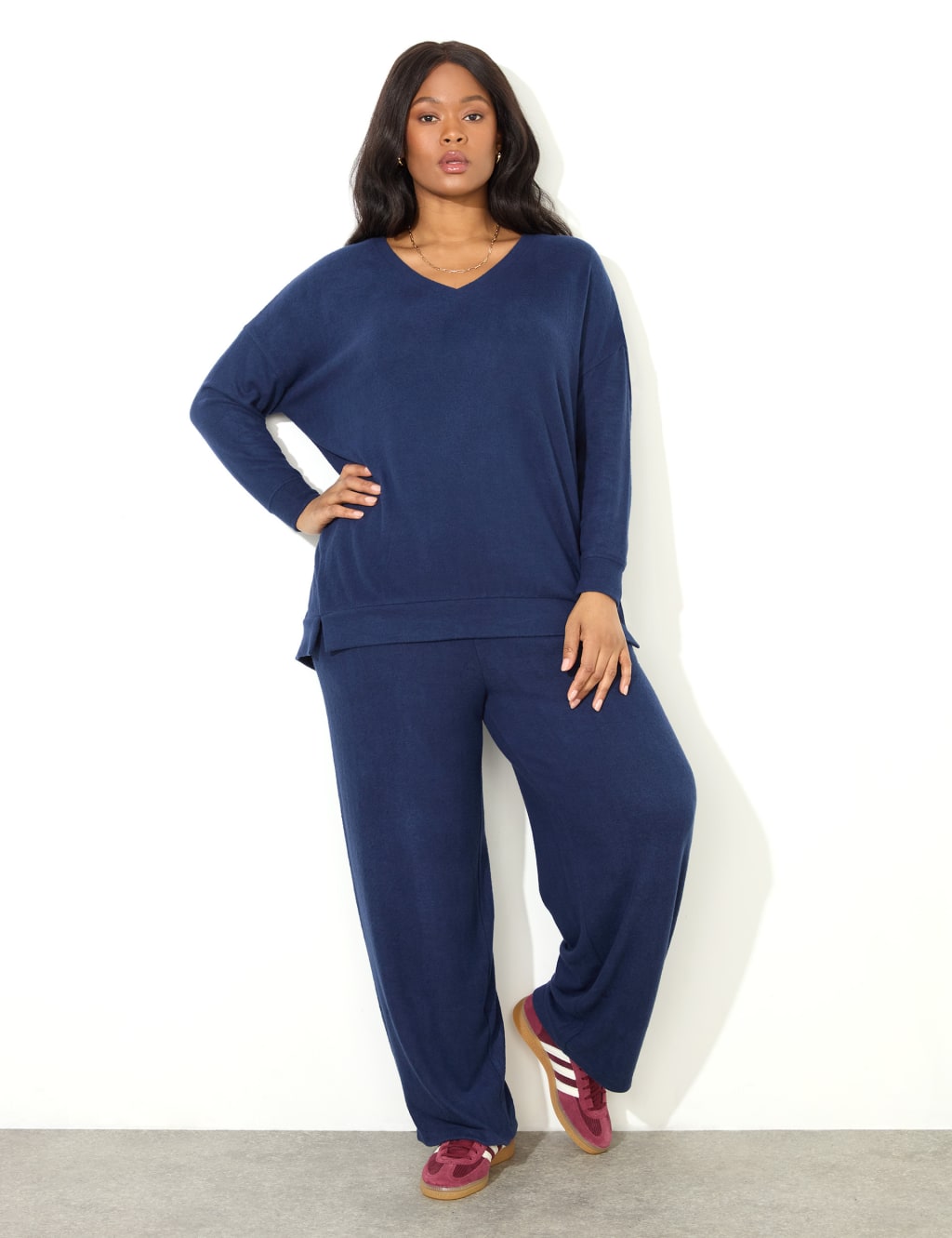 Elasticated Waist Wide Leg Trousers 2 of 4