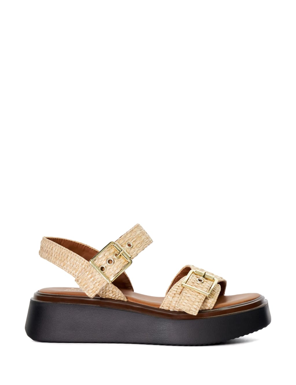 Leather Buckle Flatform Espadrilles 1 of 5