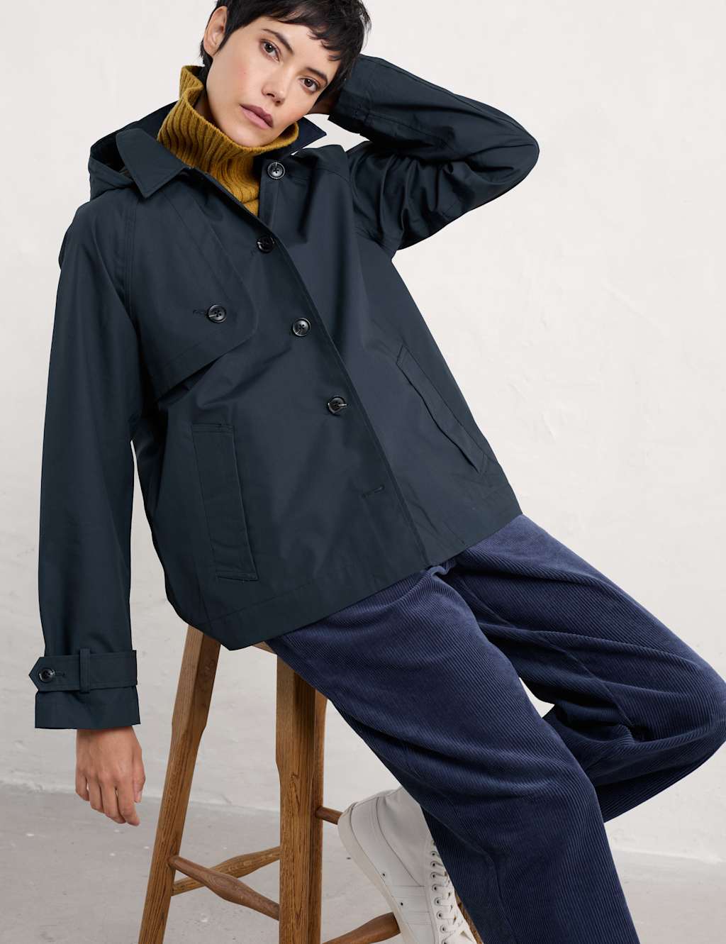 Pure Cotton Hooded Raincoat 4 of 4