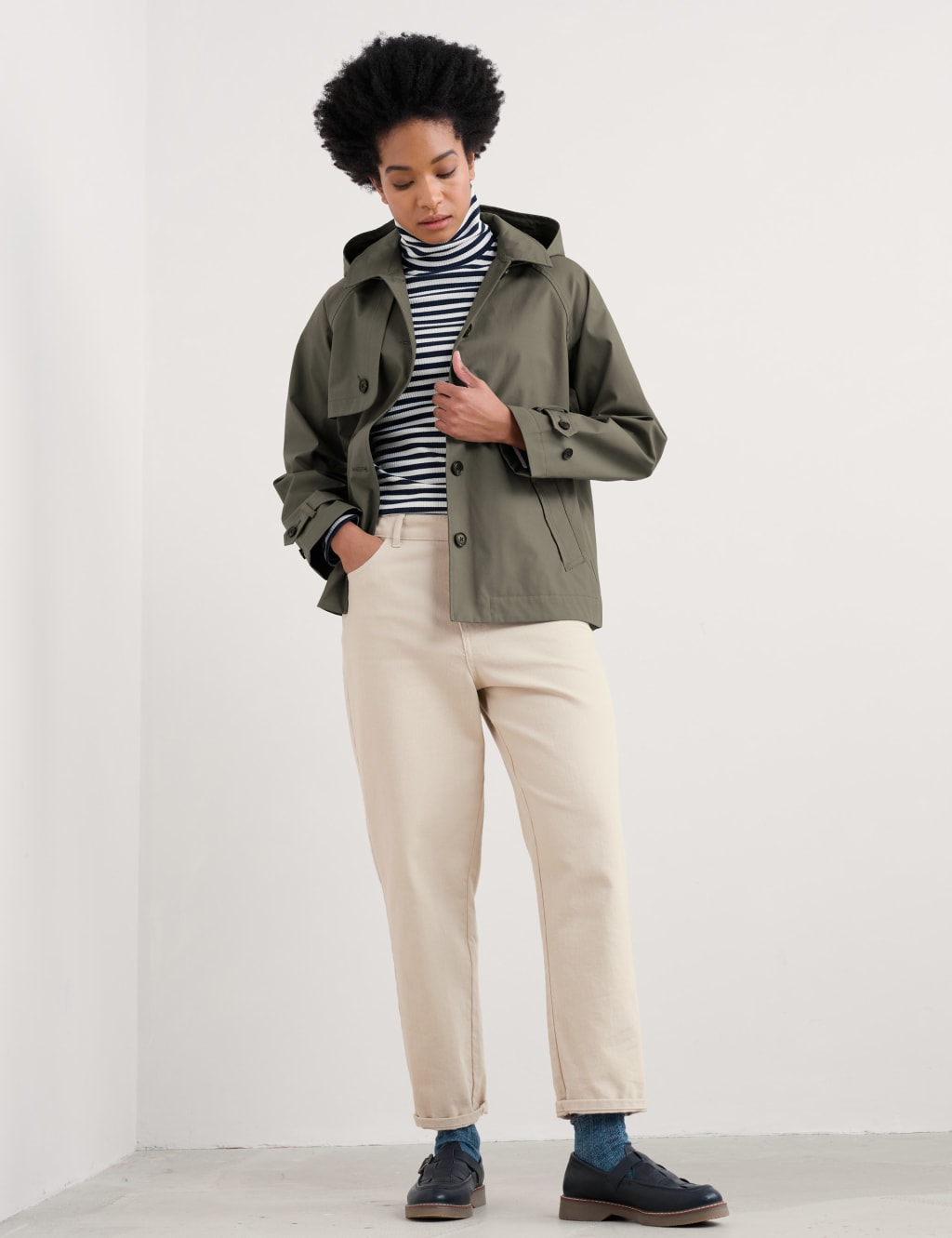 Pure Cotton Hooded Raincoat 3 of 4