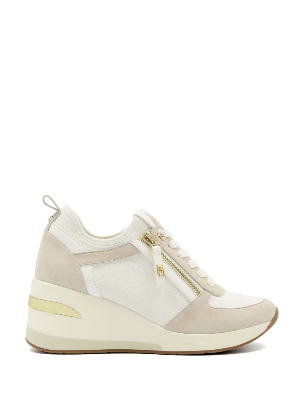 Suede wedge trainers top