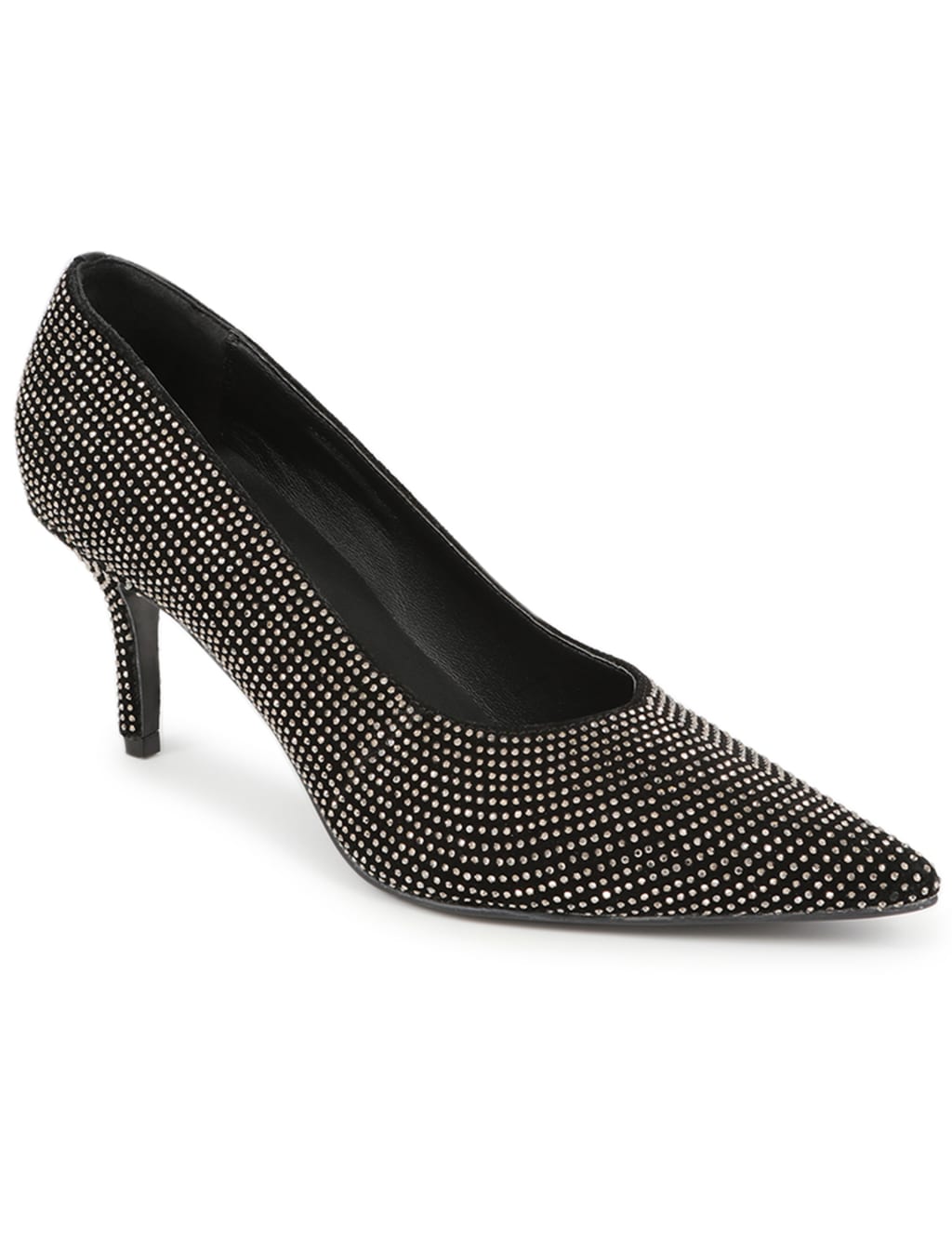 Leather Embellished Kitten Heel Court Shoes 5 of 7