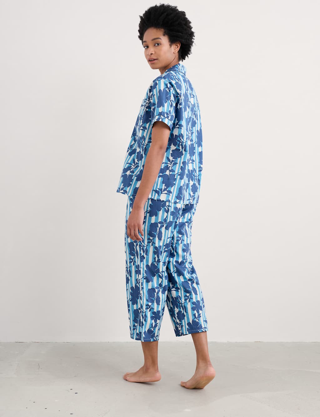 Pure Cotton Floral Pyjama Set 4 of 4