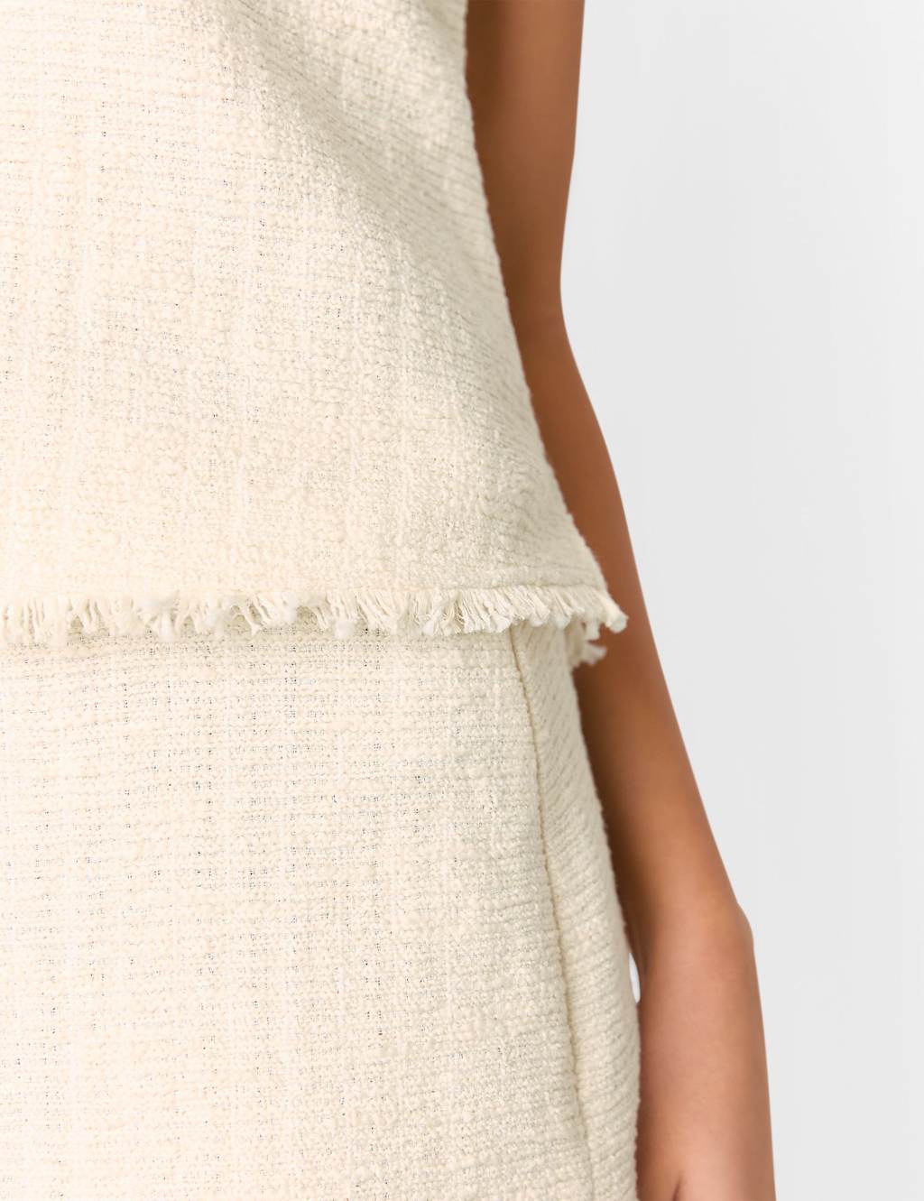 Cotton Blend Textured Scoop Neck Vest Top 3 of 4