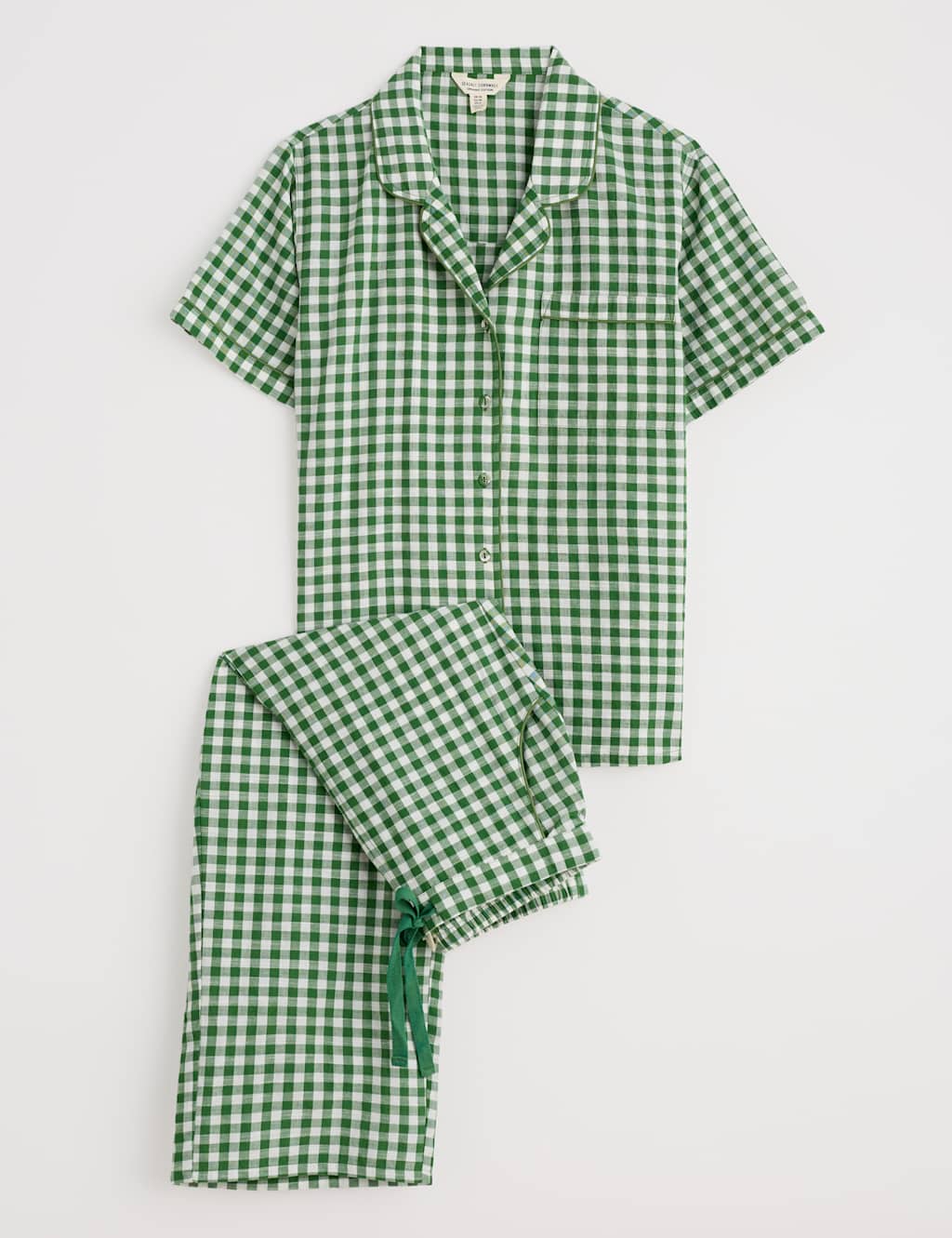 Pure Cotton Checked Pyjama Set 2 of 4