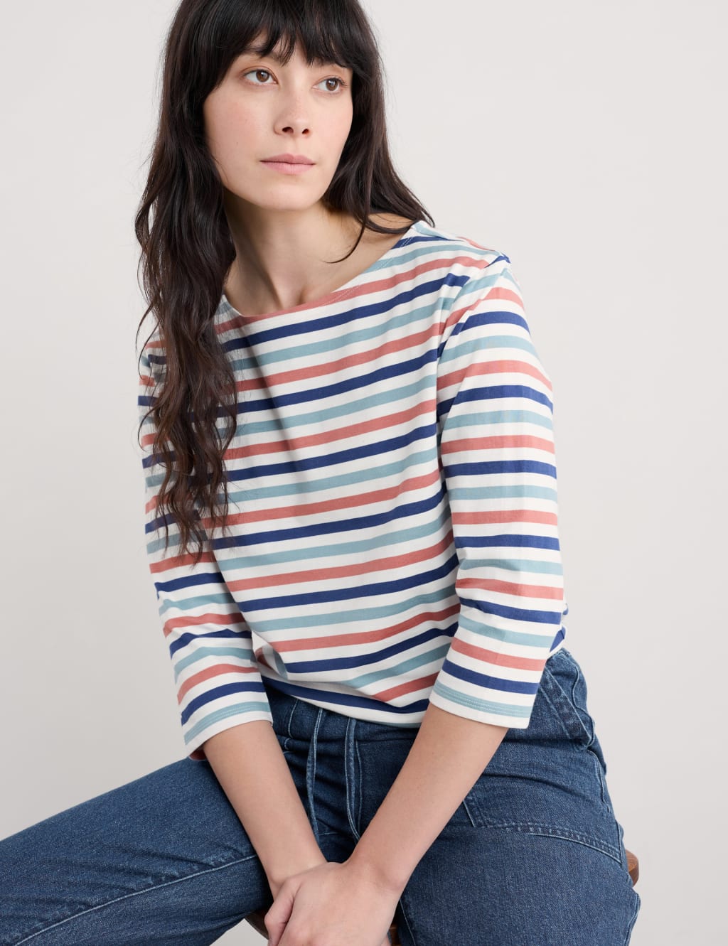 Pure Cotton Striped Relaxed Top 3 of 4