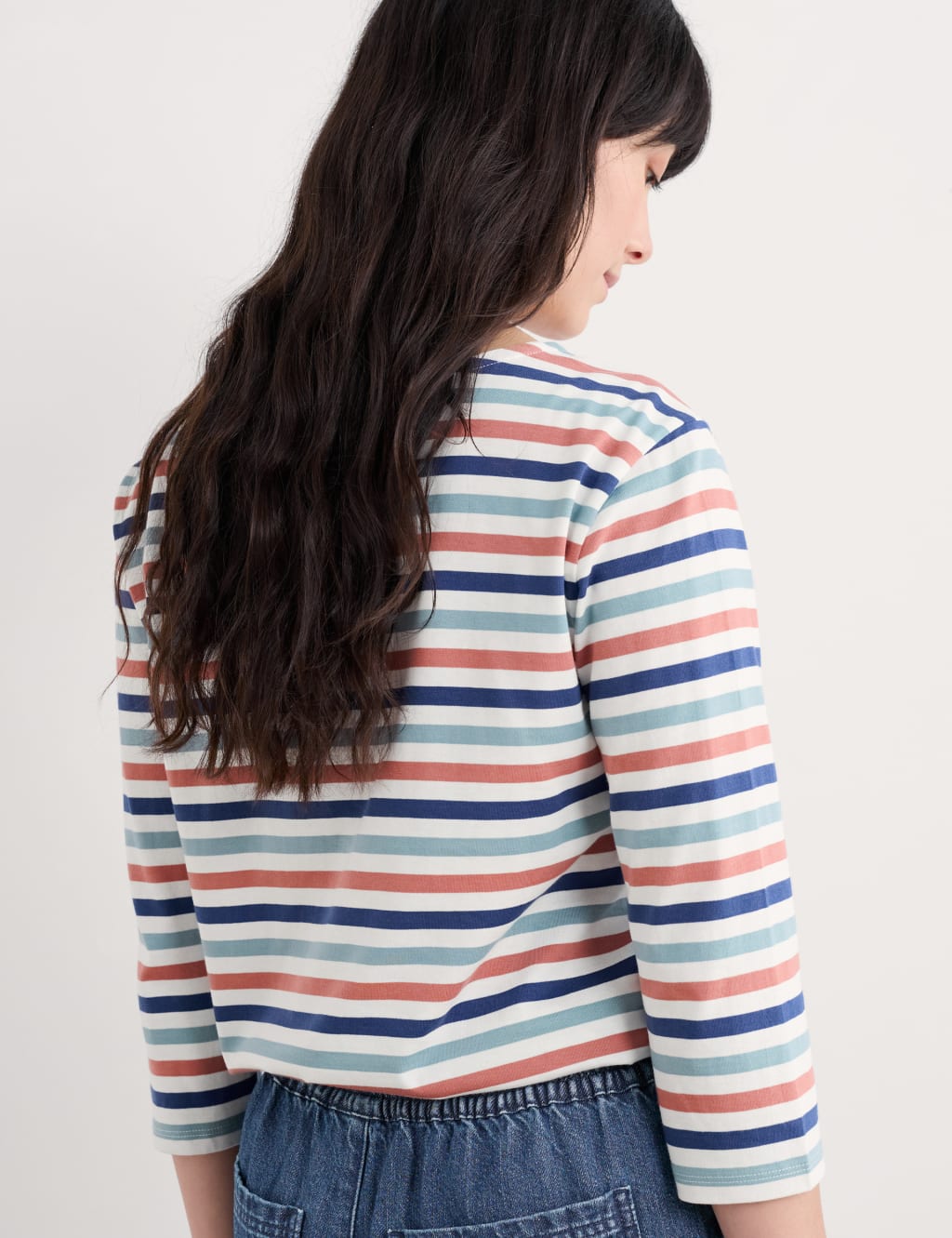 Pure Cotton Striped Relaxed Top 4 of 4