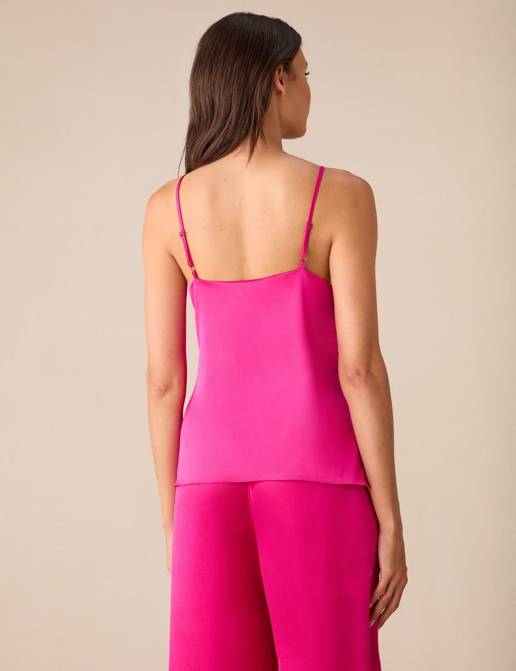 Satin V-Neck Cami Top 2 of 3