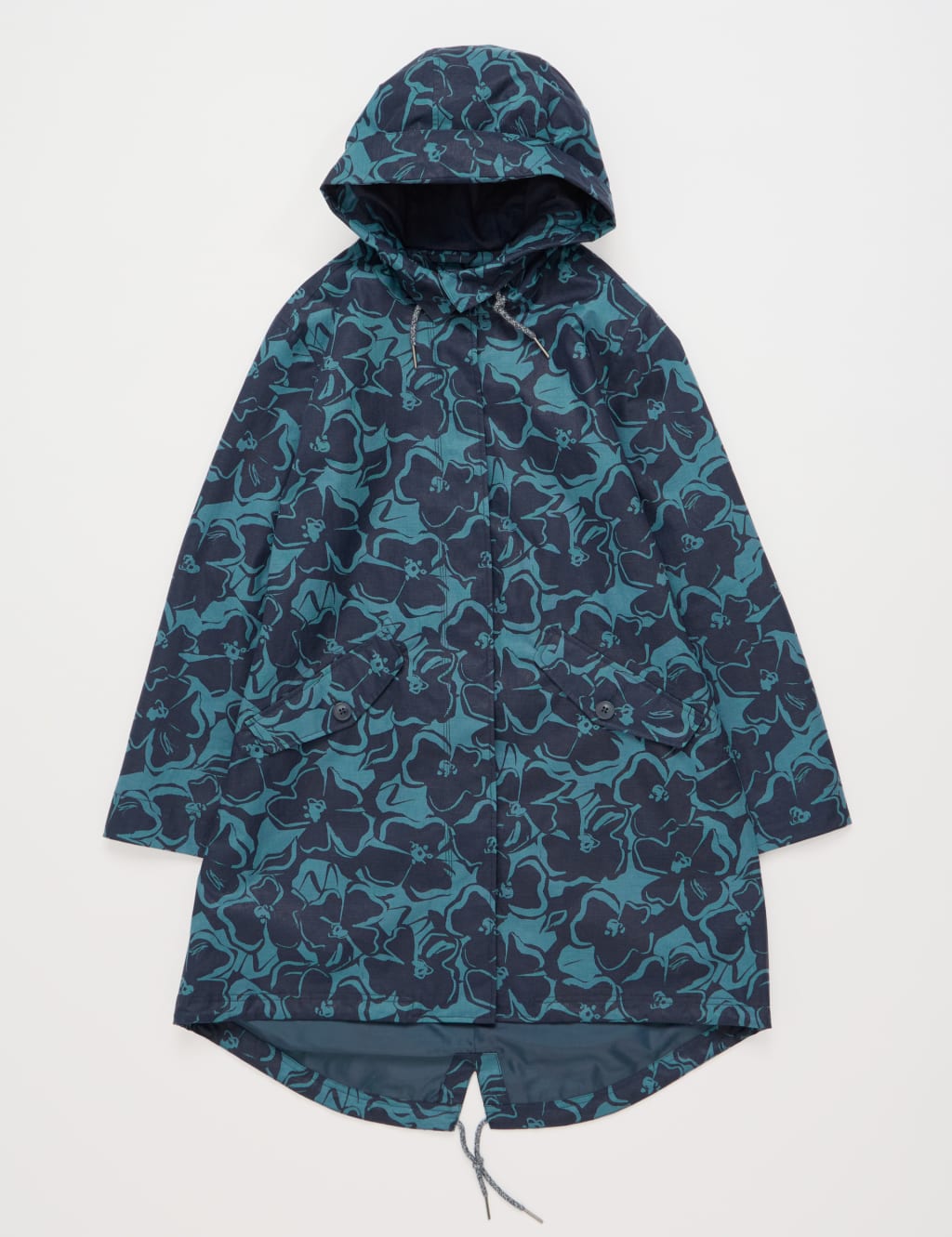 Linen Rich Floral Hooded Raincoat 2 of 4