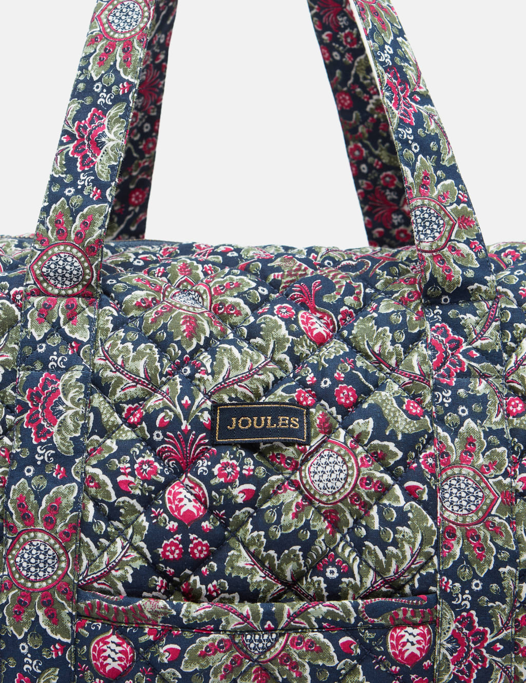 Pure Cotton Quilted Floral Weekend Bag Joules M S