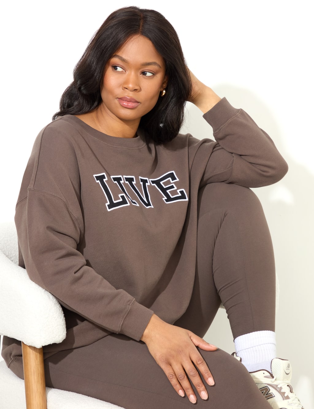 Pure Cotton Embroidered Relaxed Sweatshirt 3 of 5