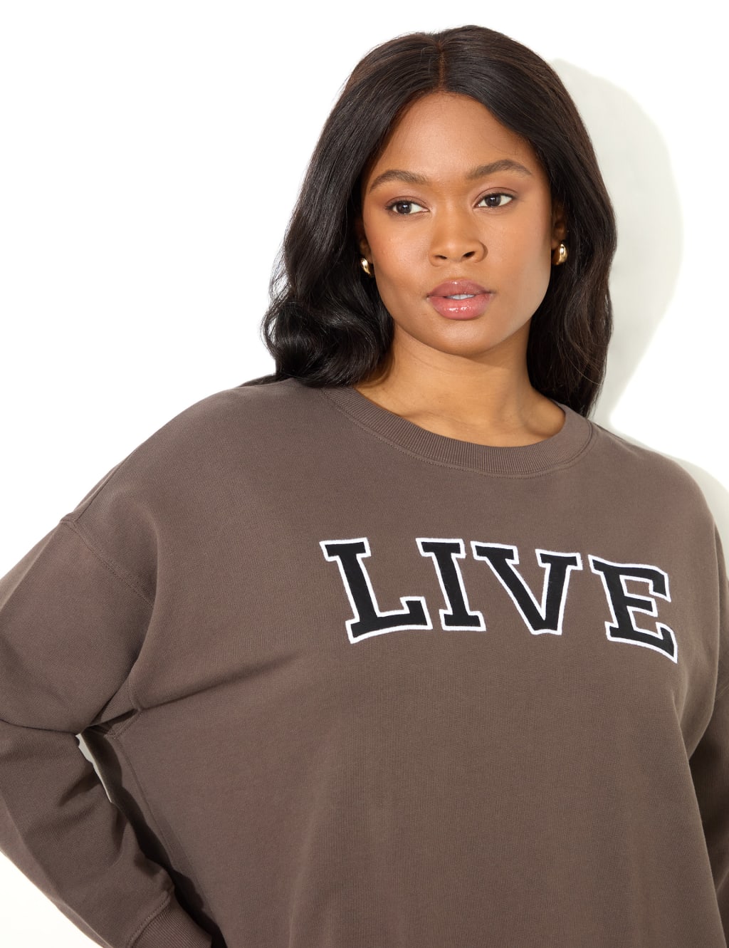 Pure Cotton Embroidered Relaxed Sweatshirt 4 of 5