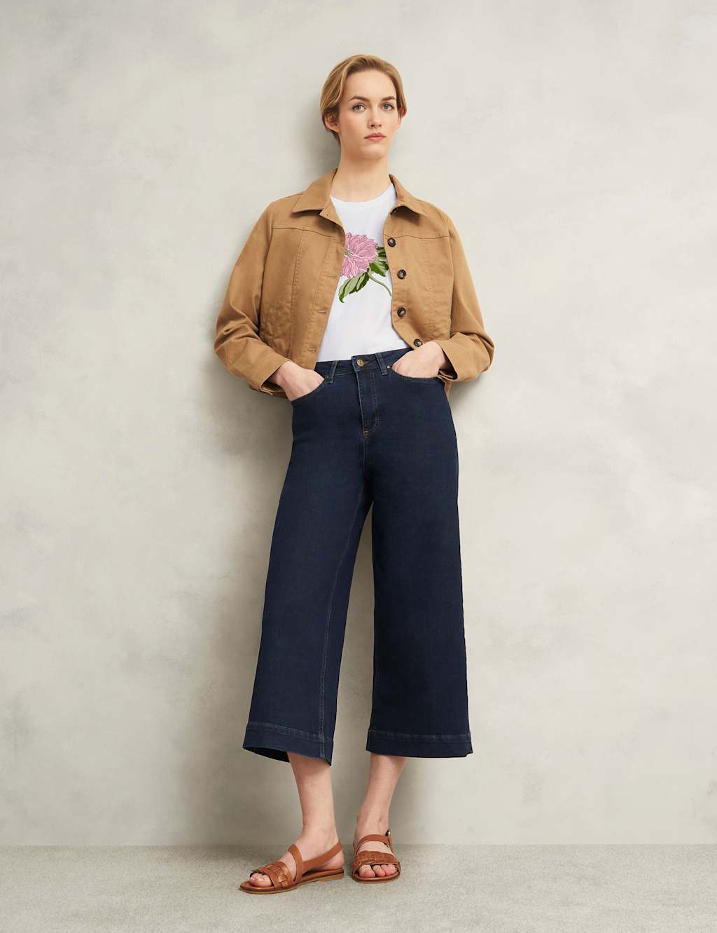 Pure Cotton Embroidered Flower T-Shirt 7 of 7