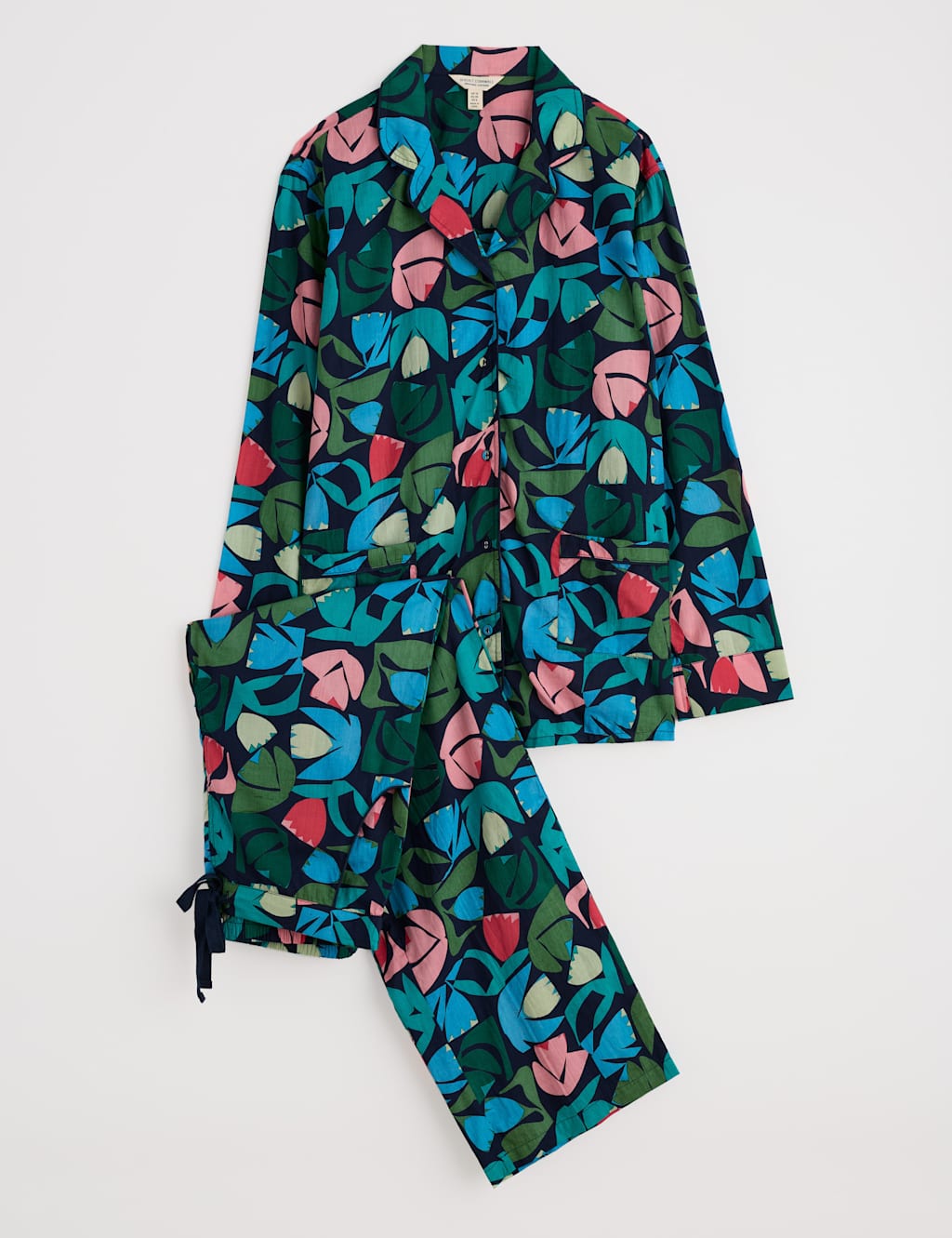 Pure Cotton Floral Pyjama Set 2 of 4