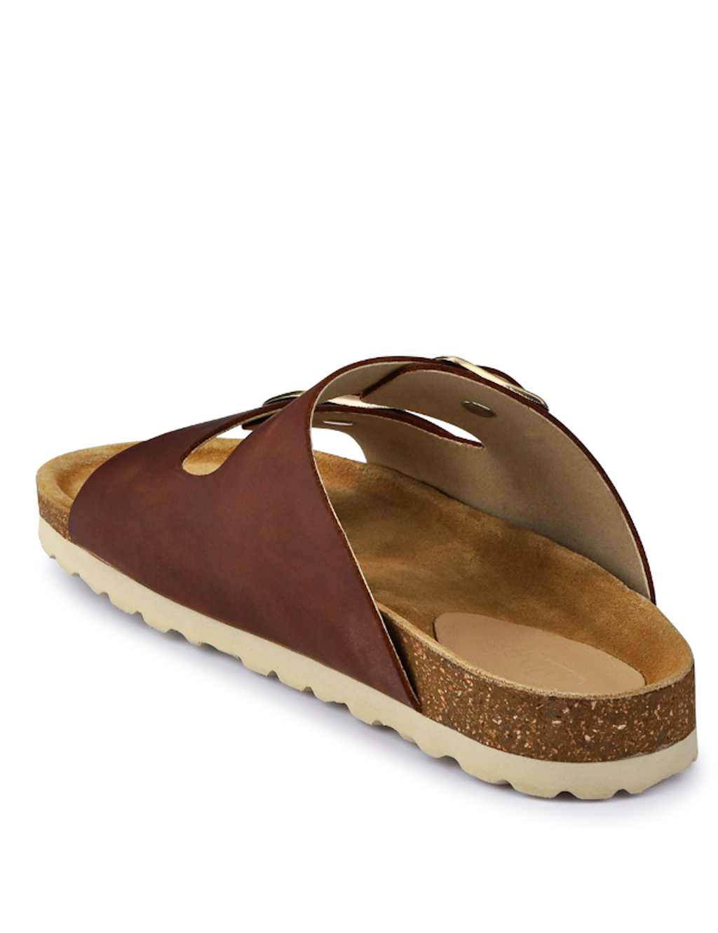 Leather Metallic Buckle Flat Sandals 6 of 7