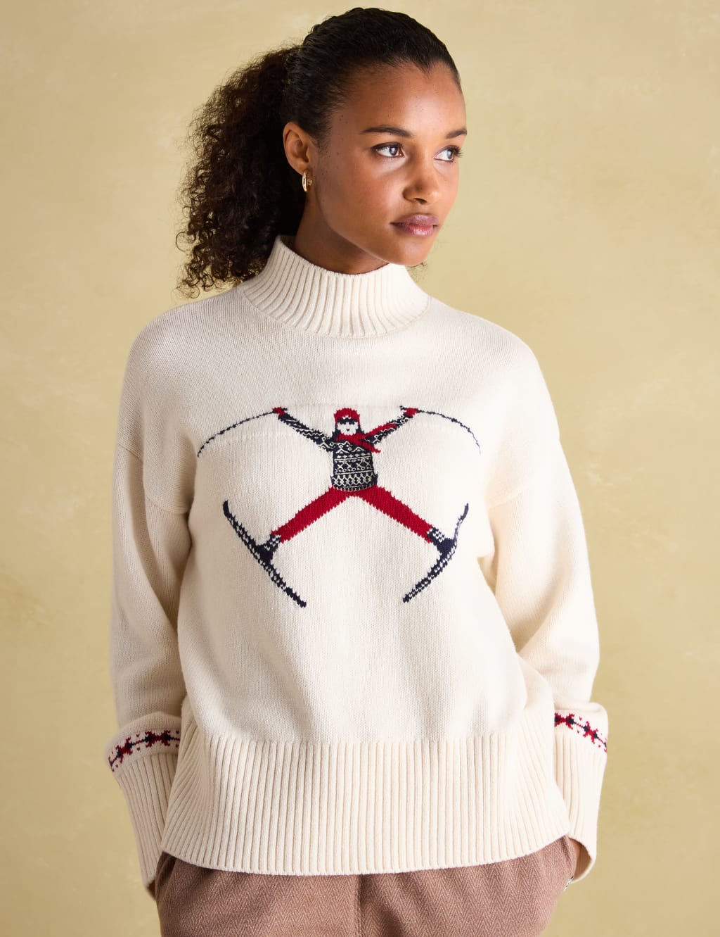 Textured Funnel Neck Jumper with Wool 4 of 7