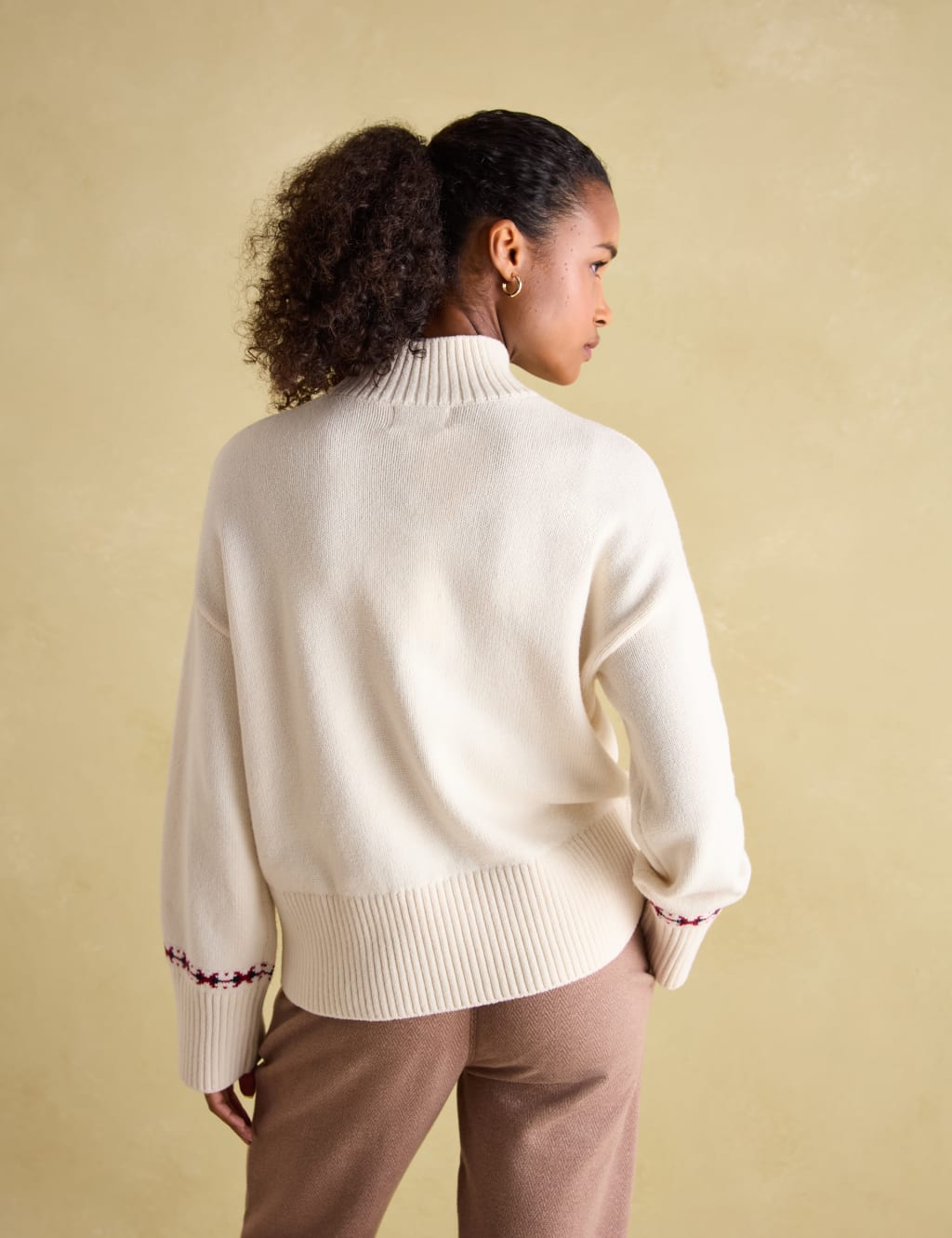 Textured Funnel Neck Jumper with Wool 5 of 7