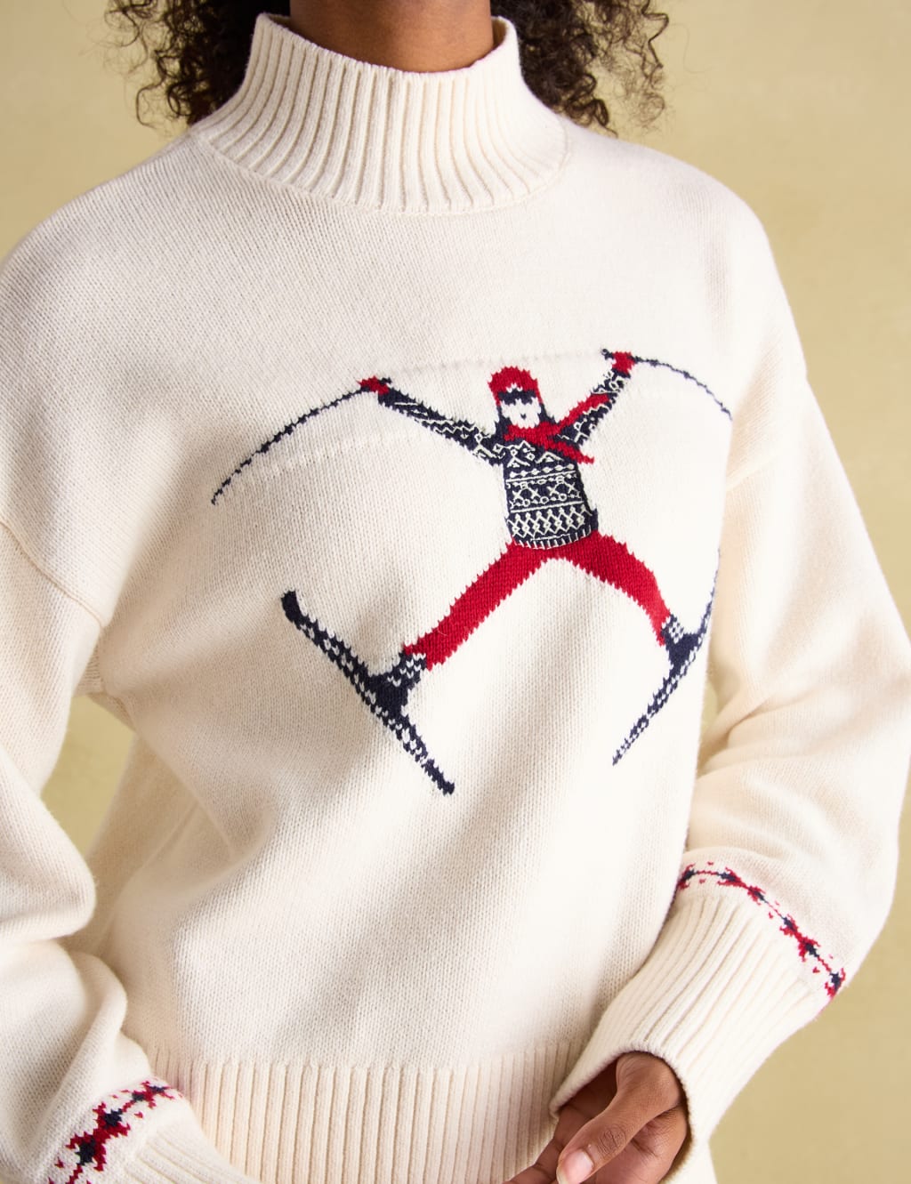 Textured Funnel Neck Jumper with Wool 7 of 7