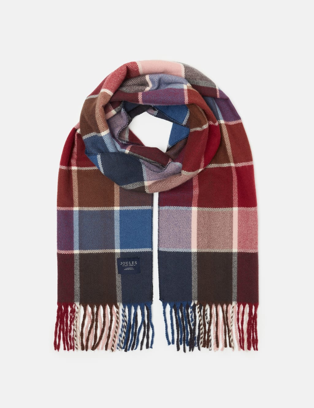 Checked Tassel Scarf 1 of 3