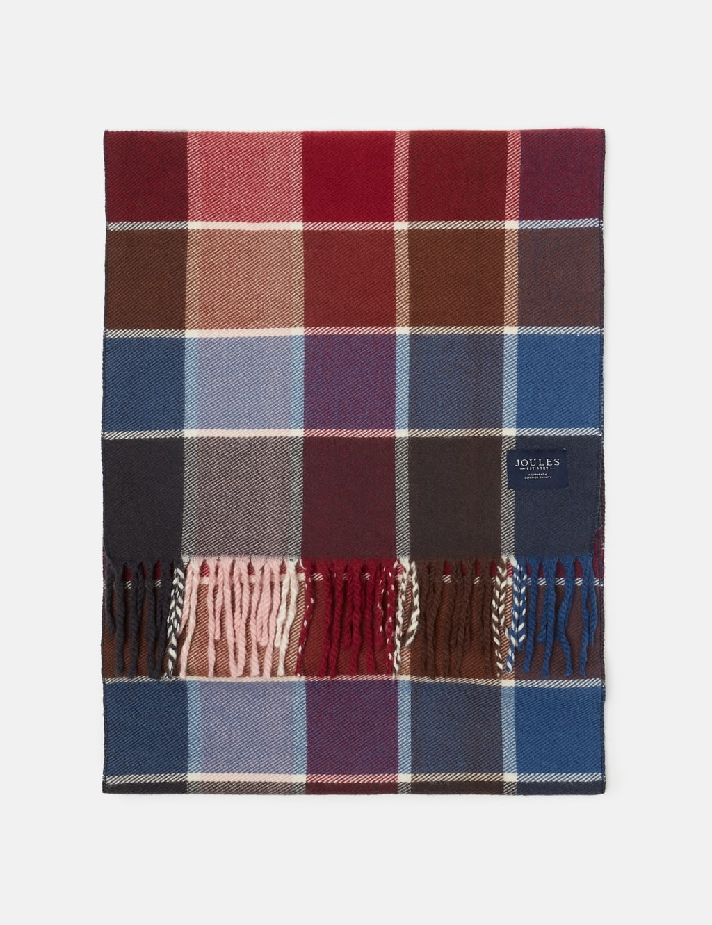 Checked Tassel Scarf 3 of 3