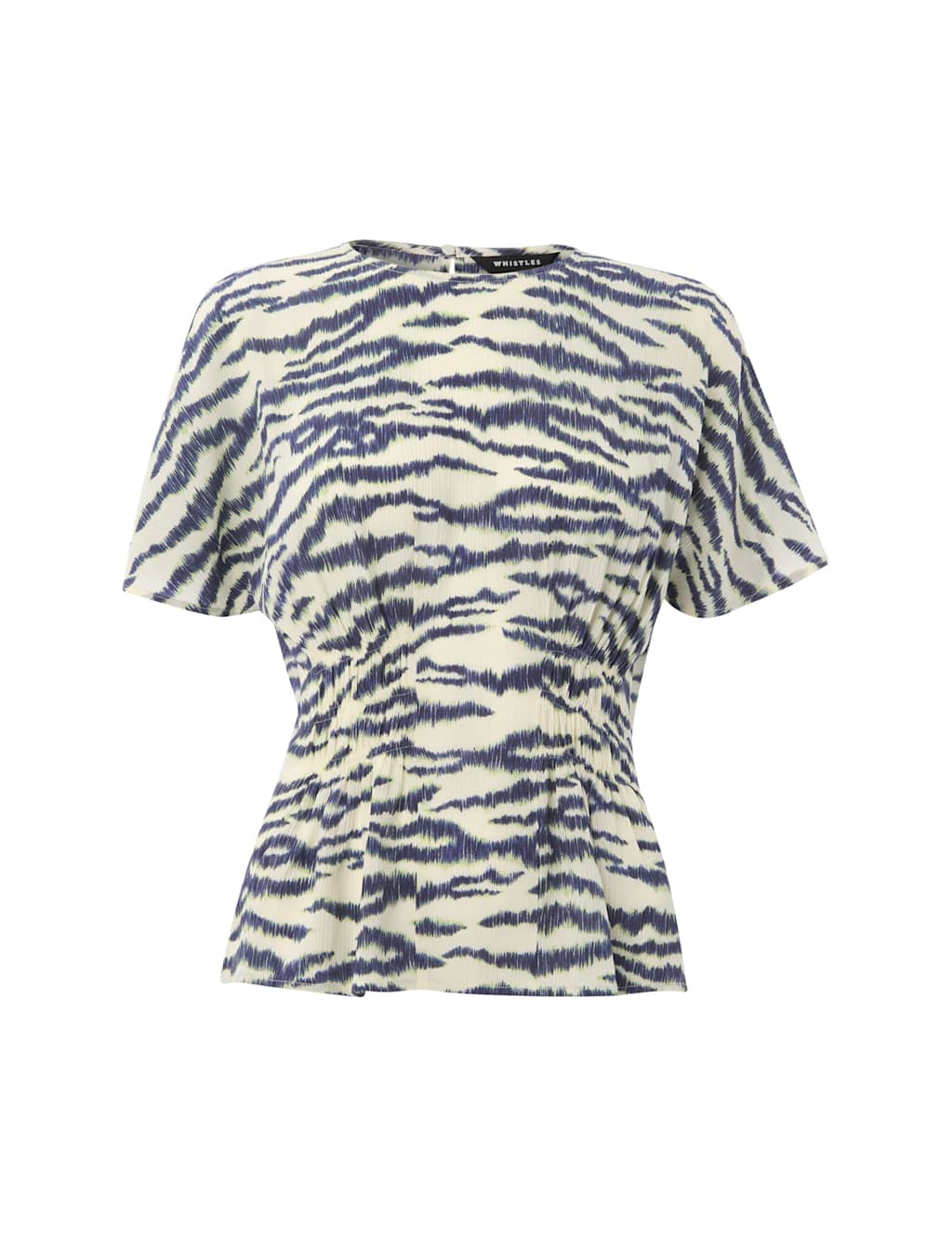 Animal Print Shirred Detail Blouse 2 of 4