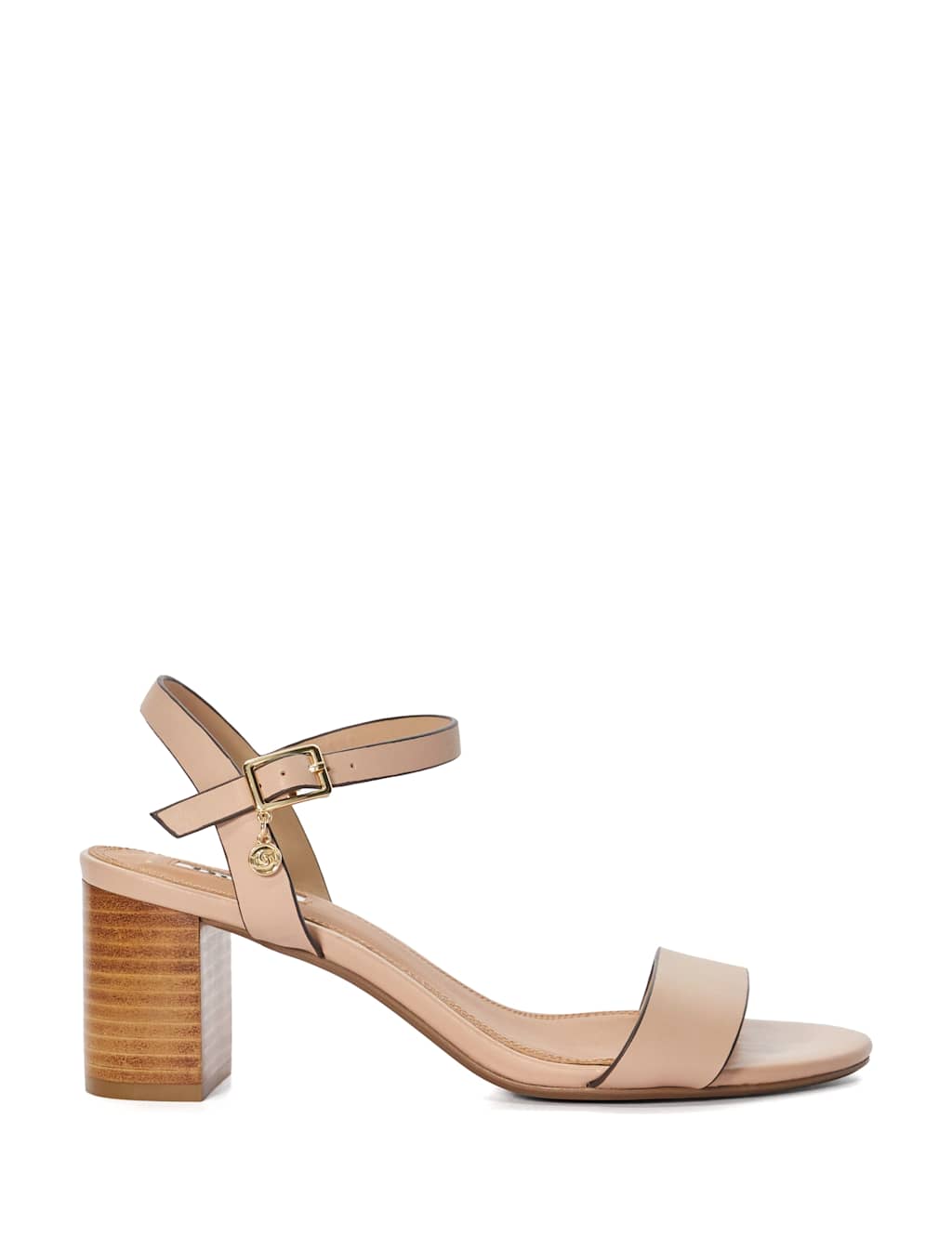 Wide Fit Leather Block Heel Strappy Sandals 1 of 5