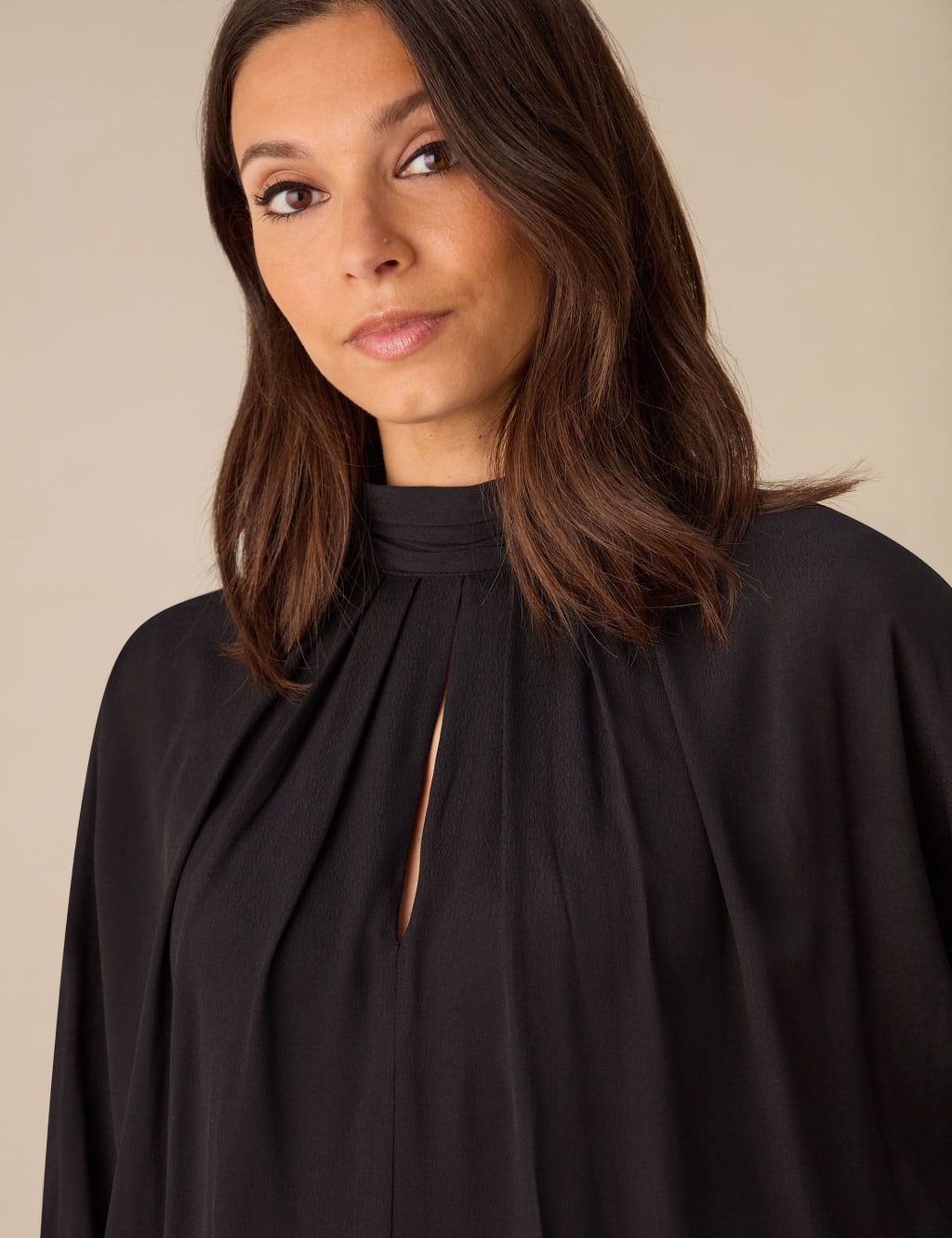 High Neck Batwing Blouse RO ZO M S