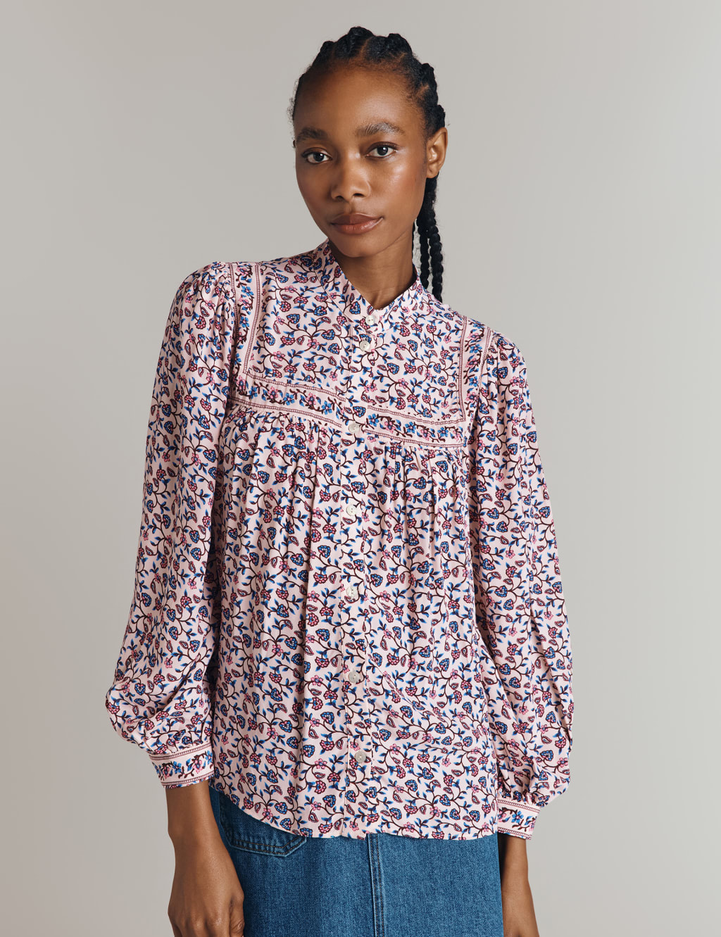 Cindy Crepe Button-through Blouse 2 of 5