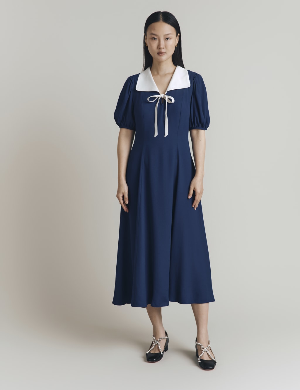 Ghost navy dress shop