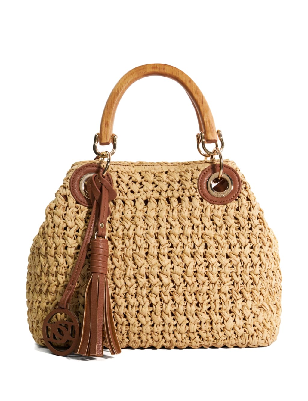 Raffia Top Handle Grab Bag Dune London M S