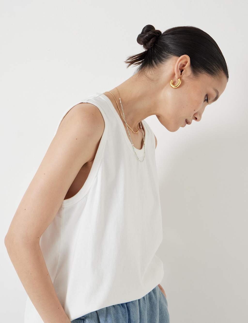Pure Cotton Relaxed Vest 4 of 5